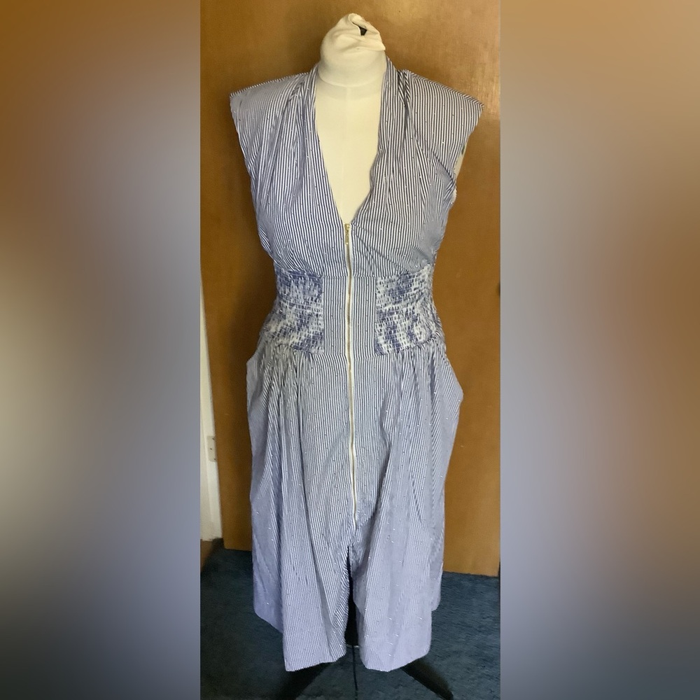 THE TOMMIE CAP-SLEEVE SMOCKED FRONT-ZIP SHIRT DRESS: SHINE EDITION